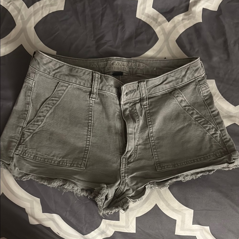 American Eagle Outfitters Gray Jean Shorts Casual Style